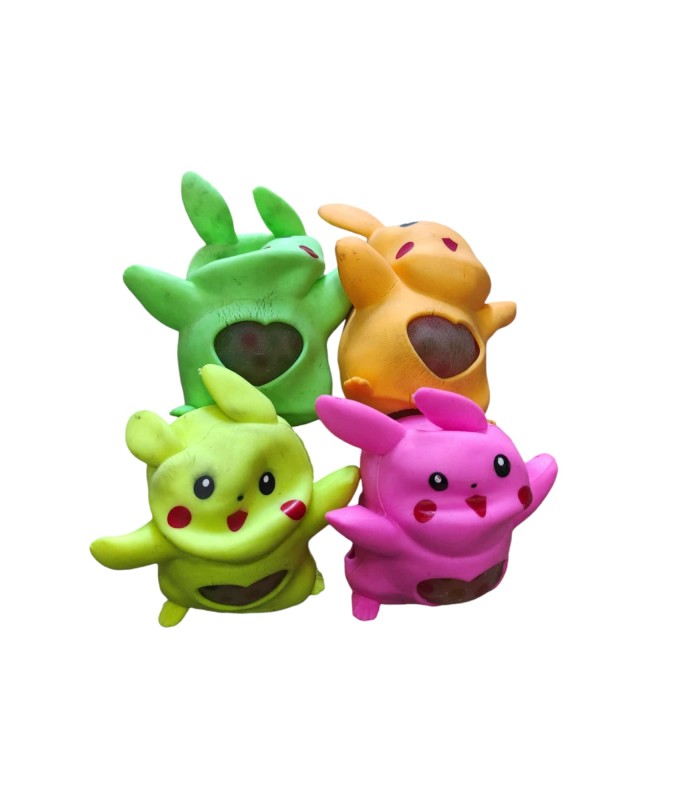 Toptan sıkmalı oyuncak Beyin Pikachu 12 li akz13442-6 toptan satış fiyatı