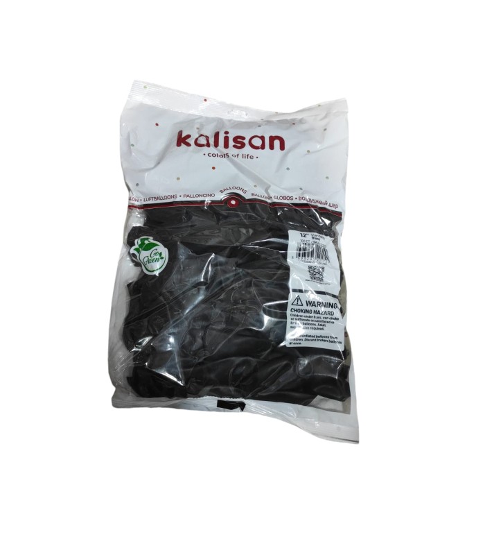 toptan kalisan pastel siyah balon 12 inç 100 lü toptan satış fiyatı