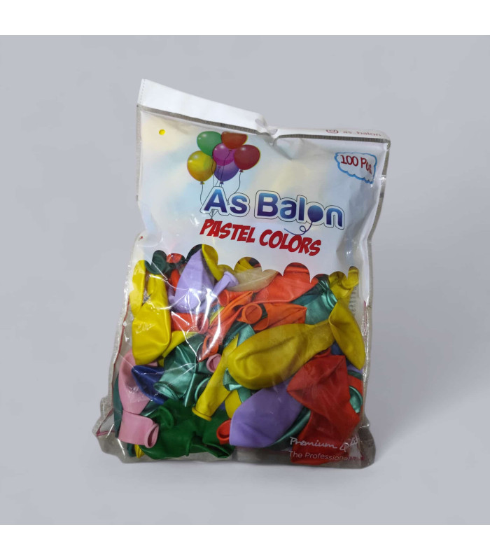 Balon Pastel Karışık Renkli Balon 12 İnç
