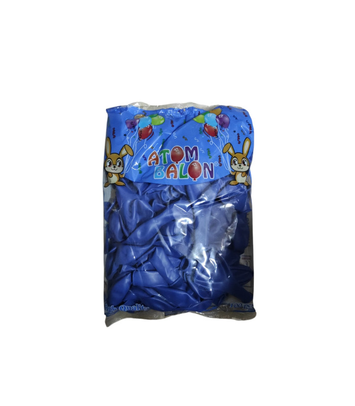 Atom Metalik Koyu Mavi Balon