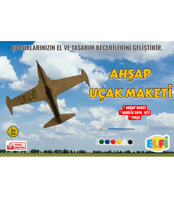 Ahşap Oyuncak Uçuk Maketi