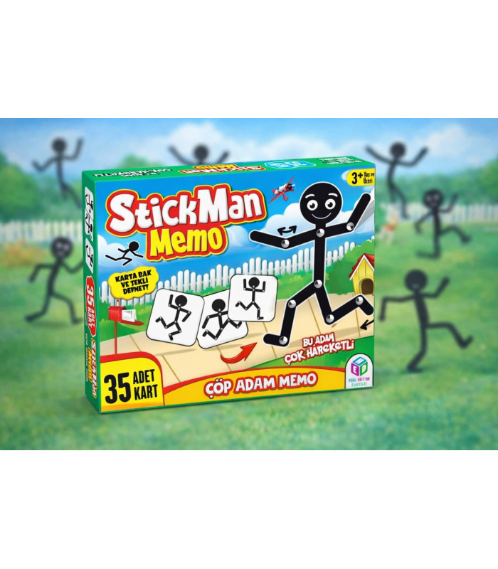 Stick Man Memo Kutulu Dikkat Refleks Oyunu Eğitici